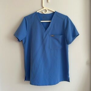 Figs Ceil Blue Scrub Top
